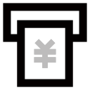 White strip withdrawal Icon