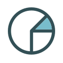 Pie chart statistics Icon