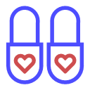 Multicolor linear slippers Icon