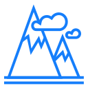 Tourism City Architecture - mountain white cloud mount Icon