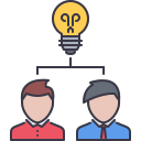 24 founder, business, startup, team, bulb, idea, b Icon
