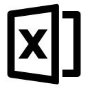 Line file excel (spreadsheet document) - 02 Icon