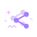 MBE style multicolor icon - share Icon