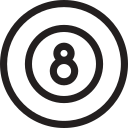 Billiards Eight Ball Icon